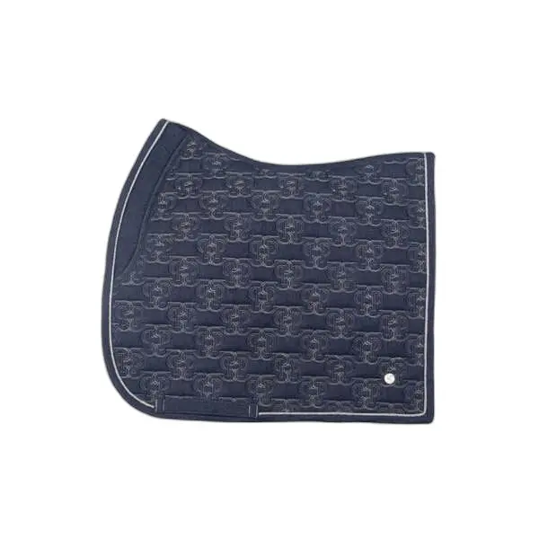 Ps Of Sweden Bleu Denim Dressage Saddle Pad For Horses Monogram