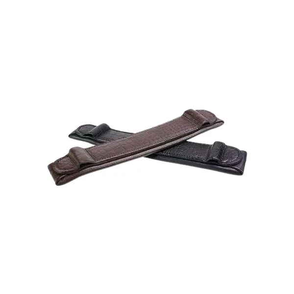Ps Of Sweden Marron Horse Cheek Pieces High Jump Matte Croco