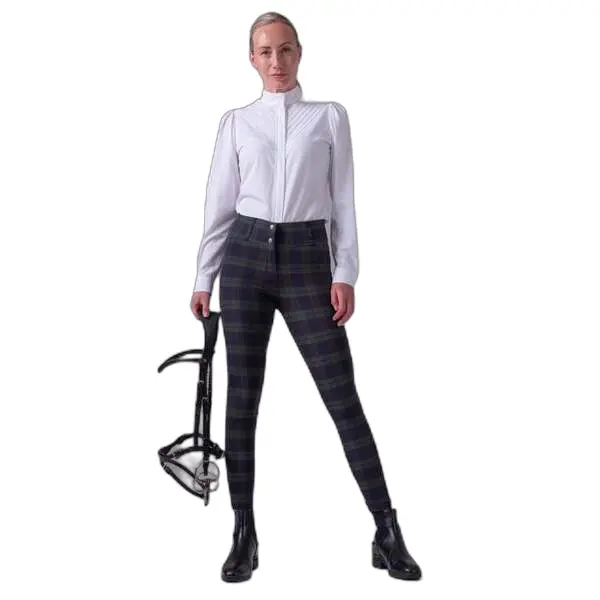 Pantalon équitation à carreaux full grip femme PS of Sweden Britney