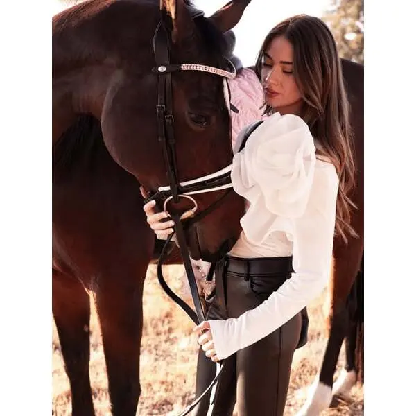 Meilleurs prix pour Maillot équitation drapé manches longues femme PS of Sweden Tilly