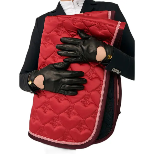 Ps Of Sweden Women's Noir Riding Gloves For Heart