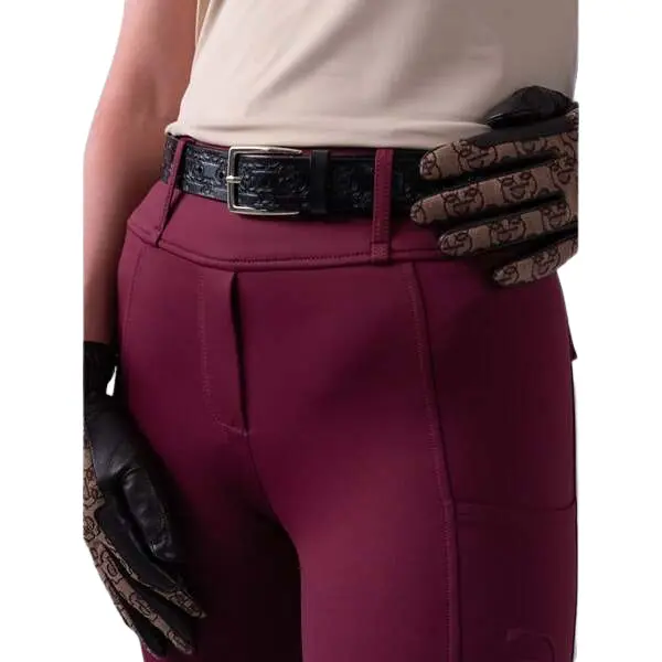 Ps Of Sweden Women's Noir Leather Belt Monogram