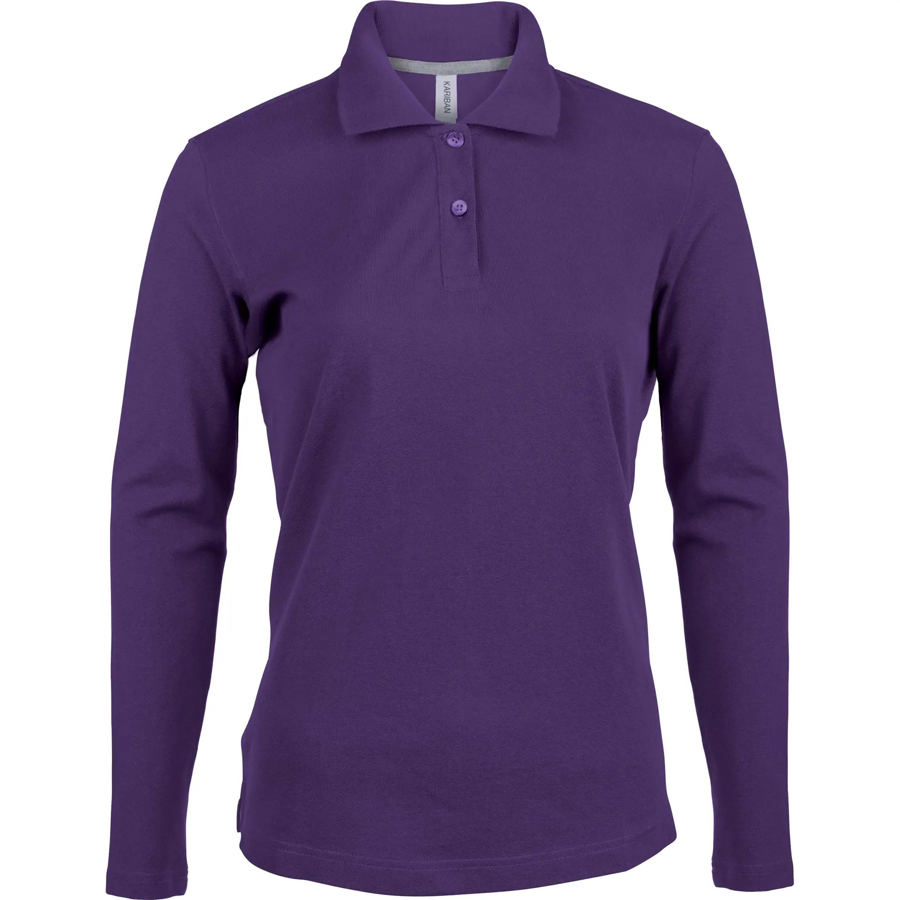 Damen Poloshirt mit langen Ärmeln Kariban