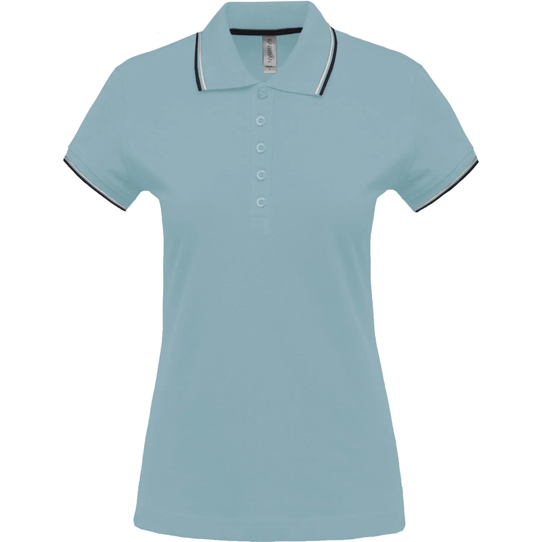 Damen Polo mit kurzen Ärmeln Kariban 5 boutons