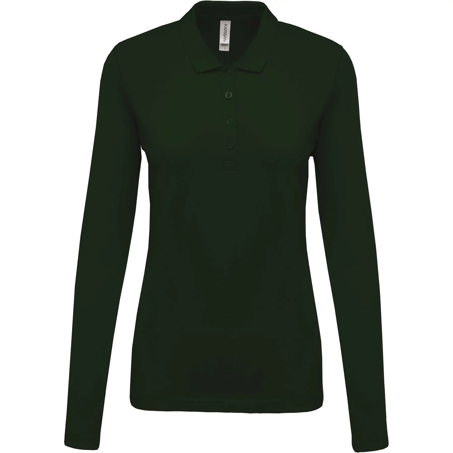 Damen Poloshirt Mit Langen Ärmeln Kariban Piqué