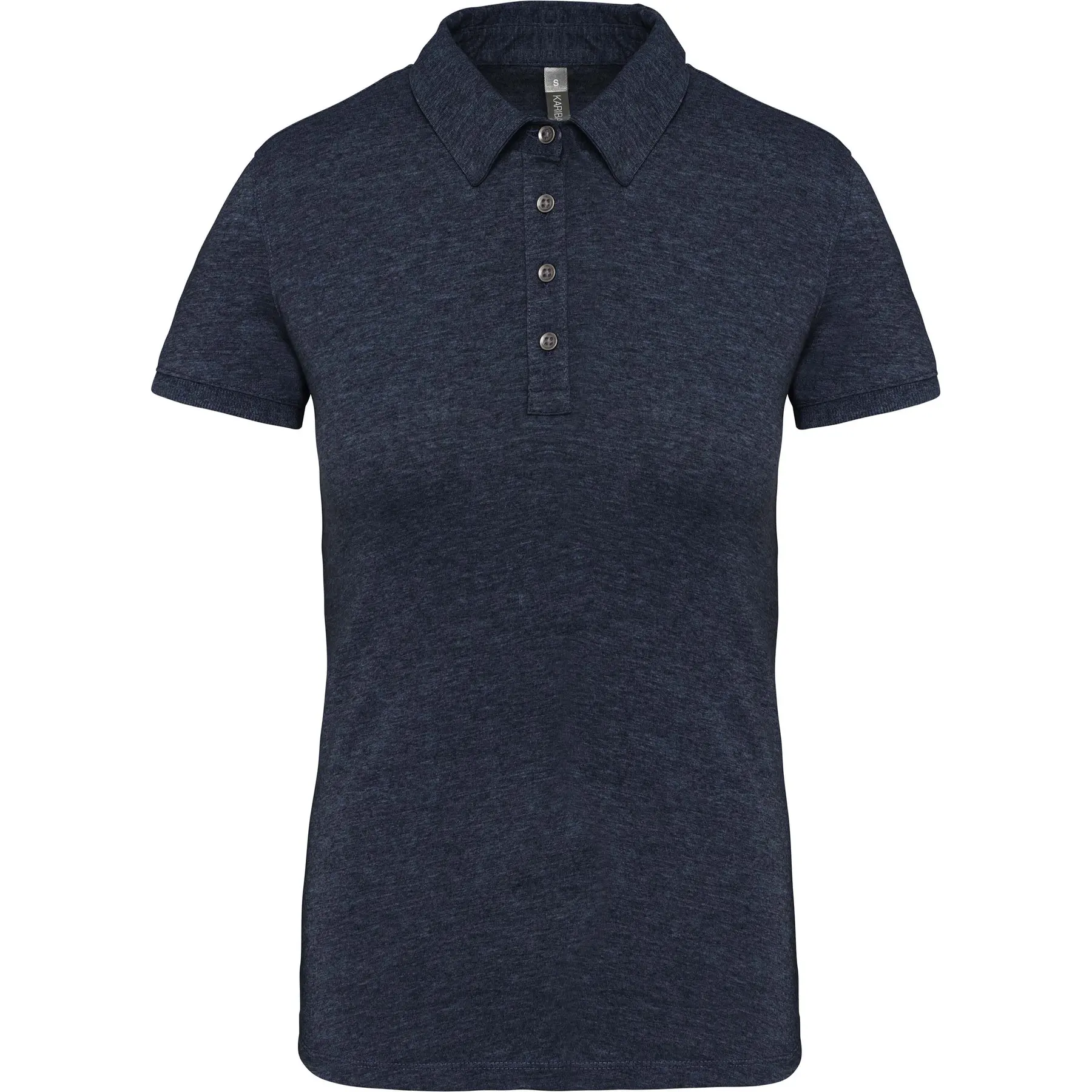 Damen-Poloshirt Mit Kurzen Ärmeln Kariban Jersey