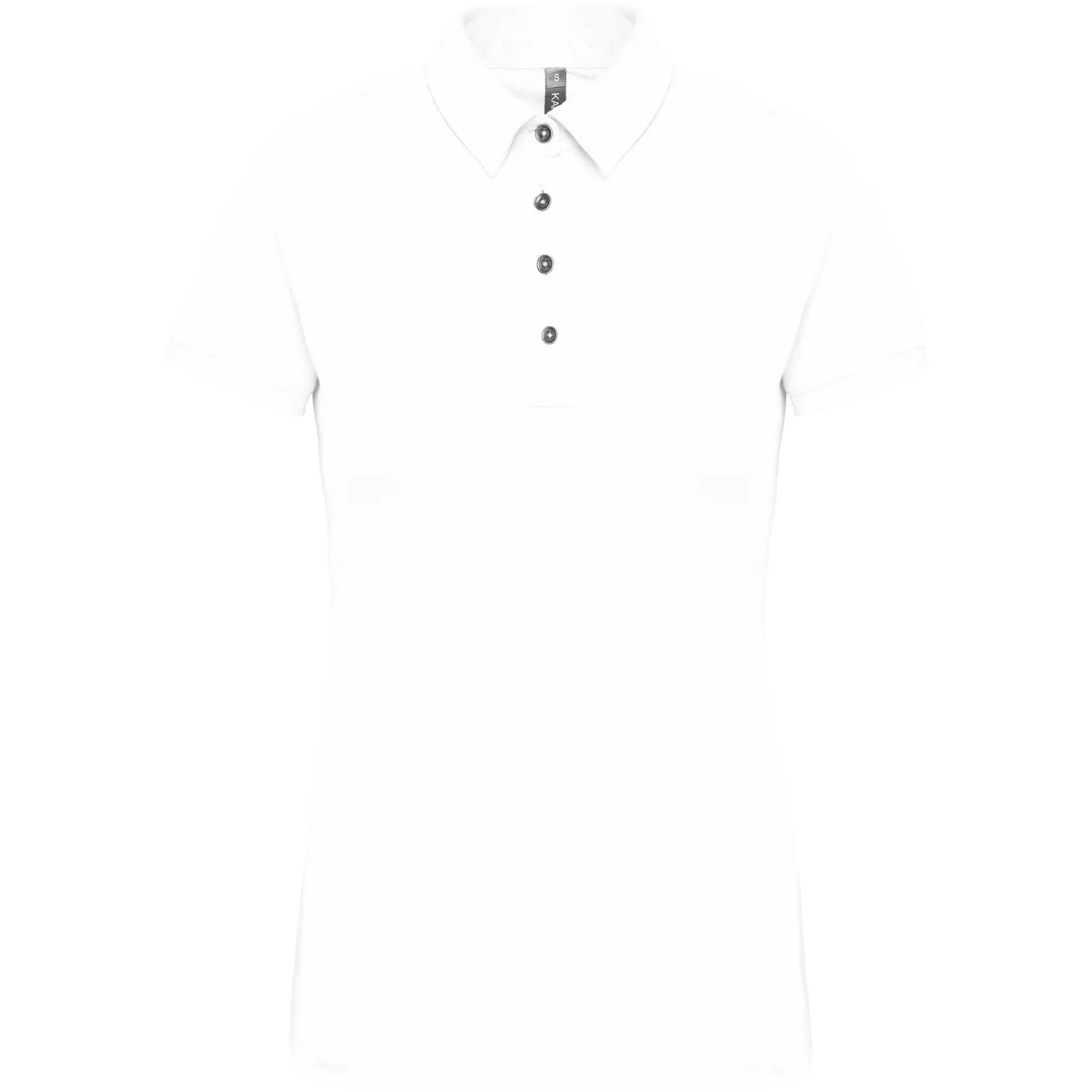 Damen-Poloshirt Mit Kurzen Ärmeln Kariban Jersey