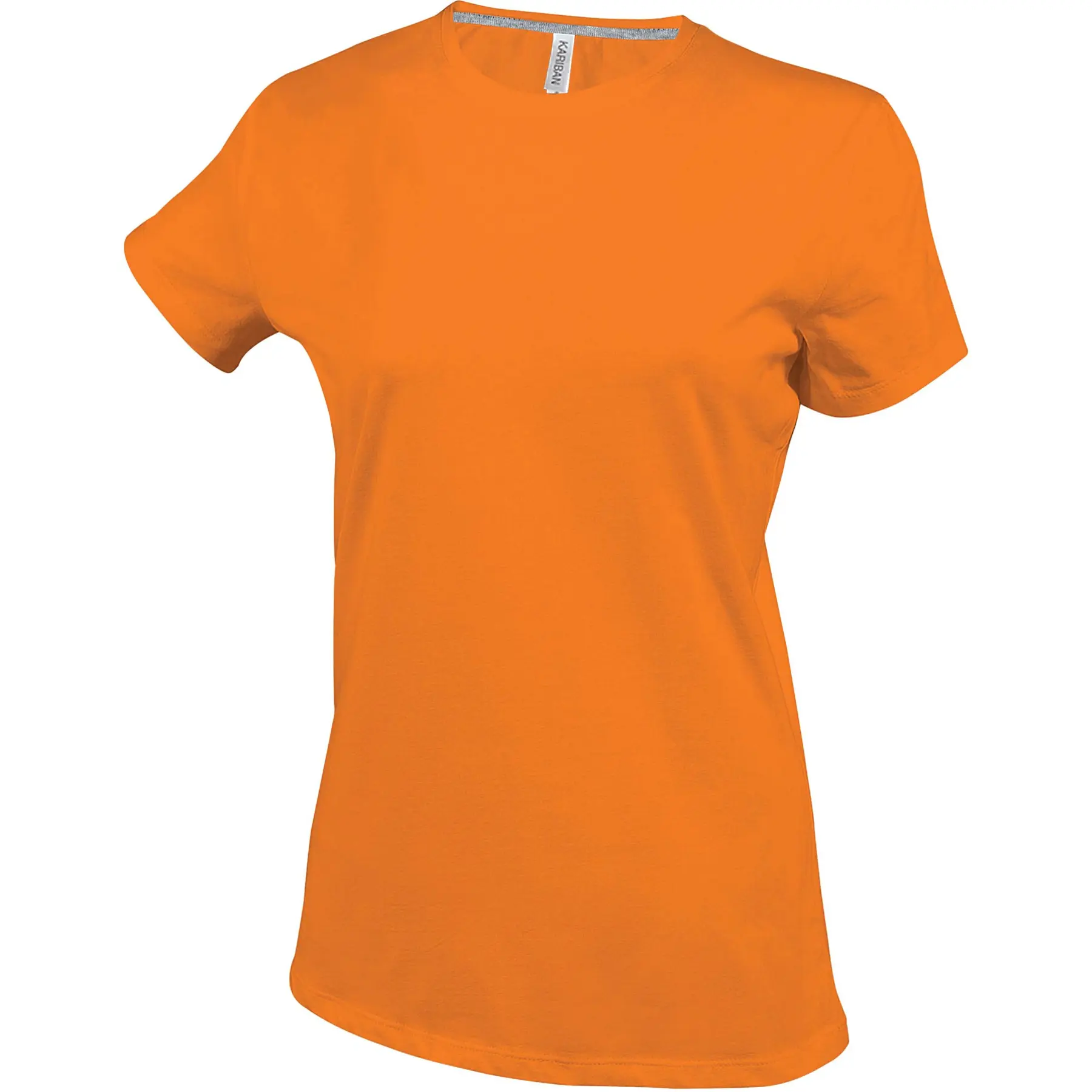 Damen-T-Shirt Kariban Rundhalsausschnitt côton