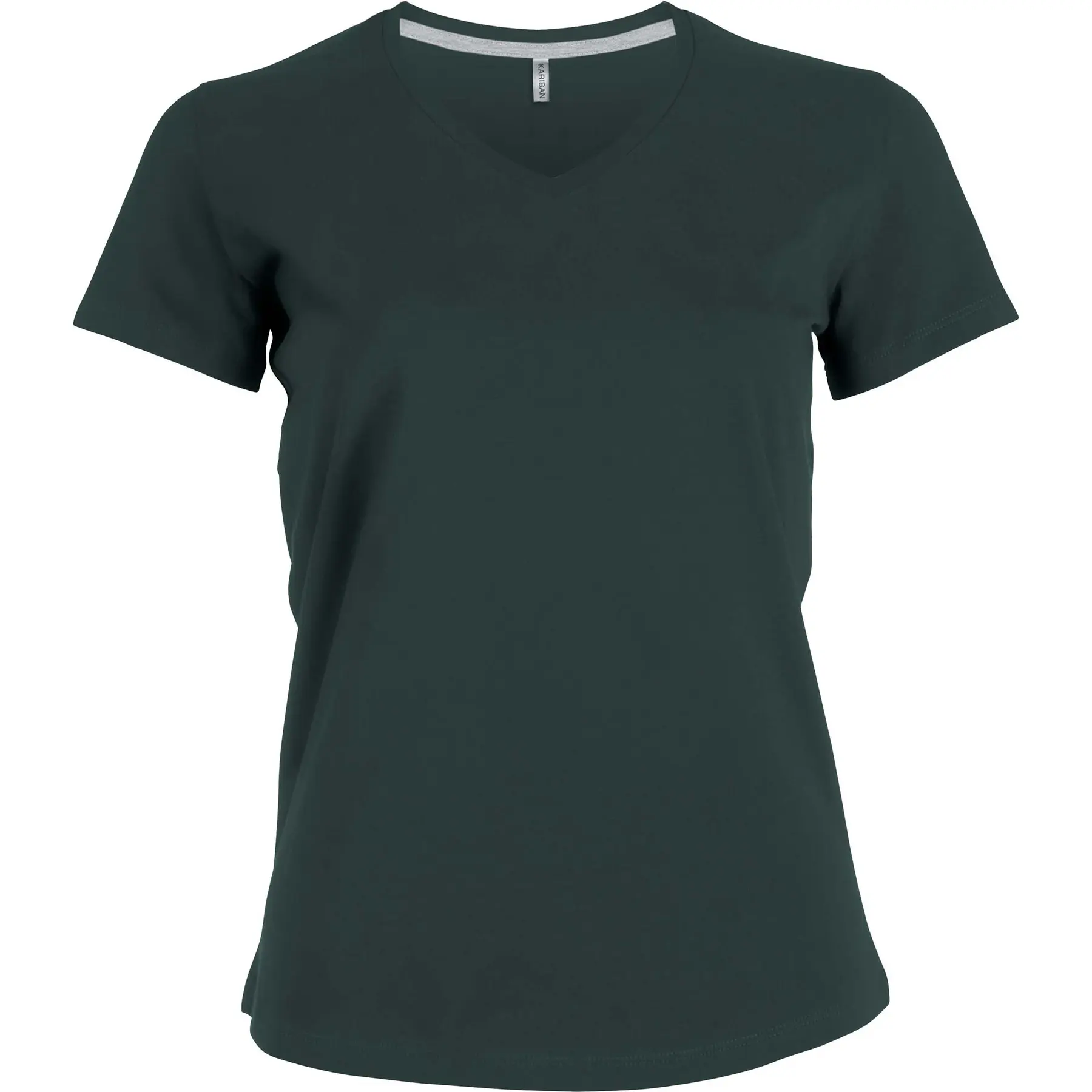 Schmal Geschnittenes Damen-T-Shirt Kariban V-Ausschnitt