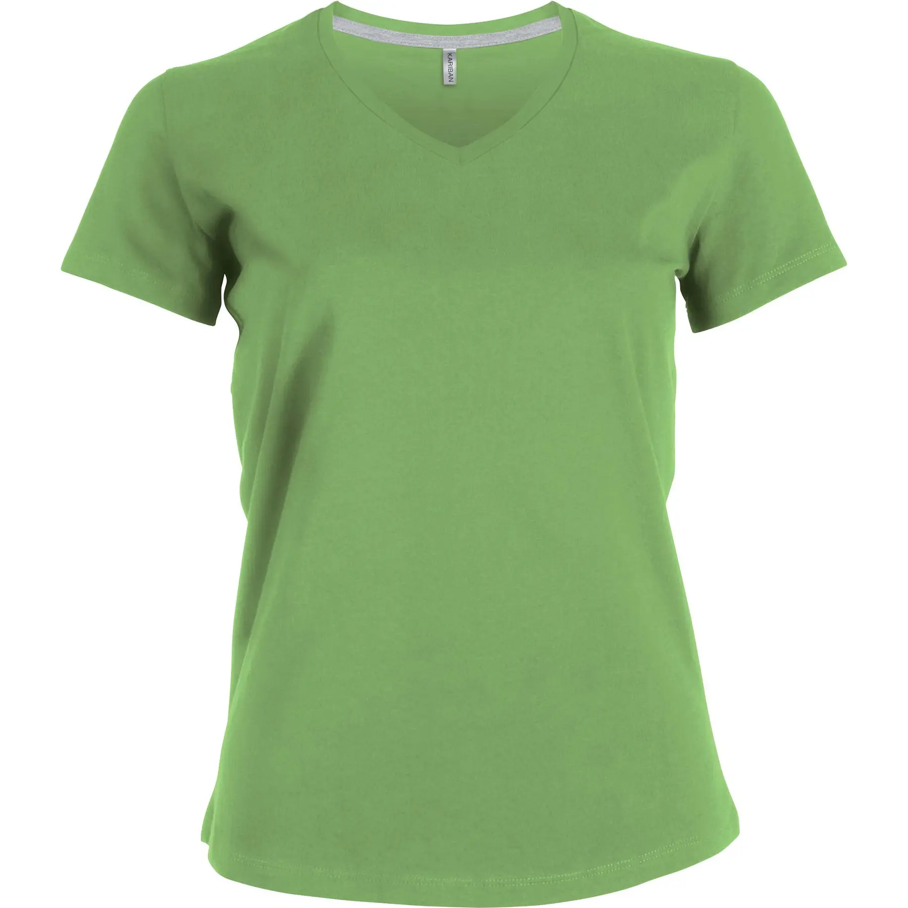 Schmal geschnittenes Damen-T-Shirt Kariban V-Ausschnitt