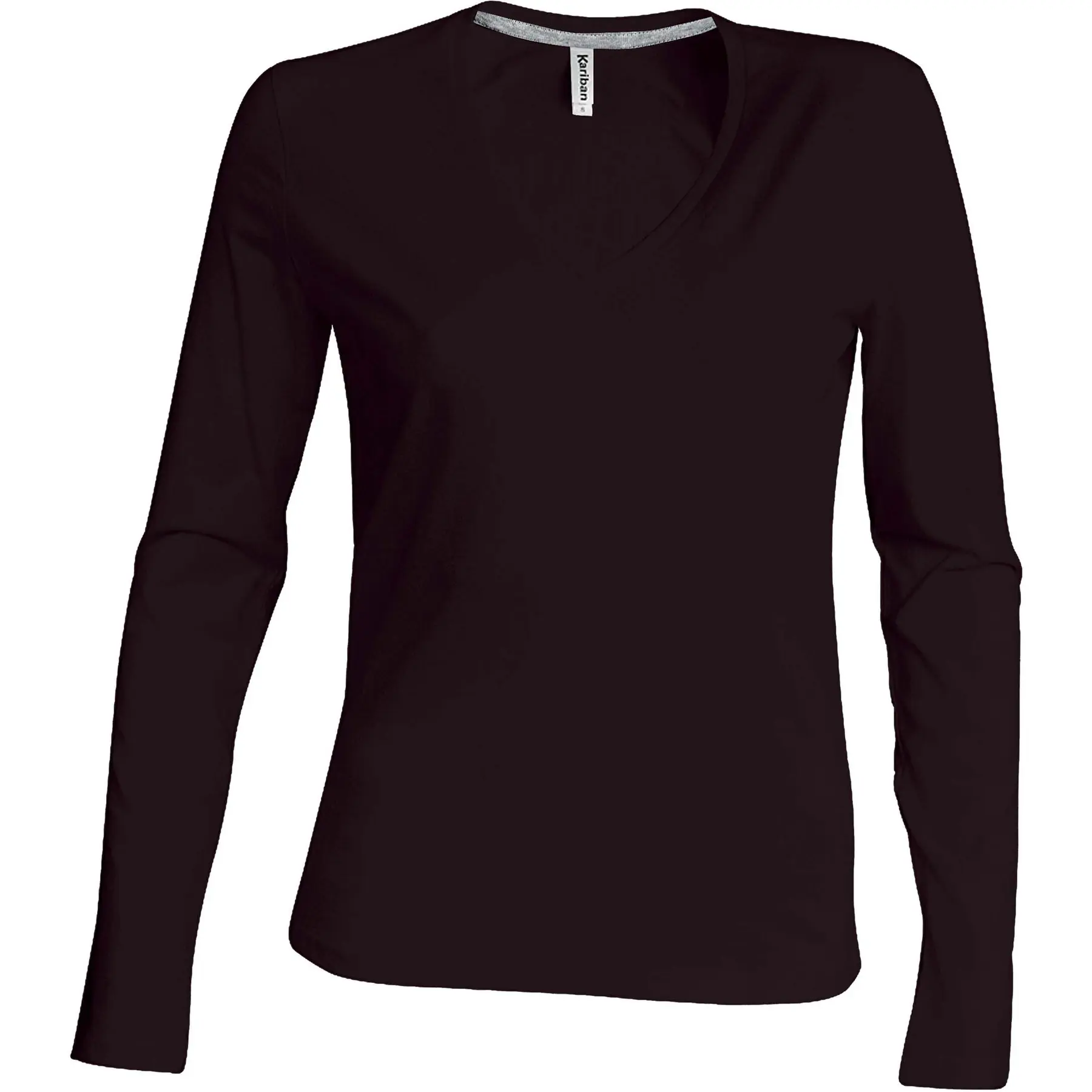 Langarm-T-Shirt Für Frauen Kariban Col V