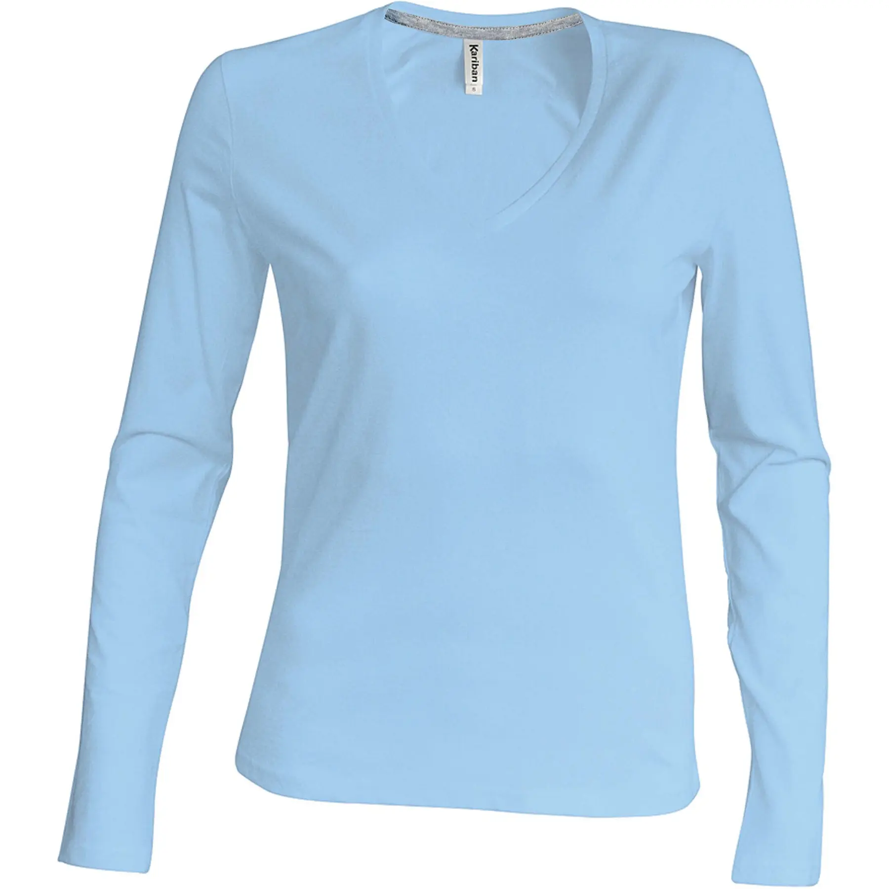 Langarm-T-Shirt Für Frauen Kariban Col V