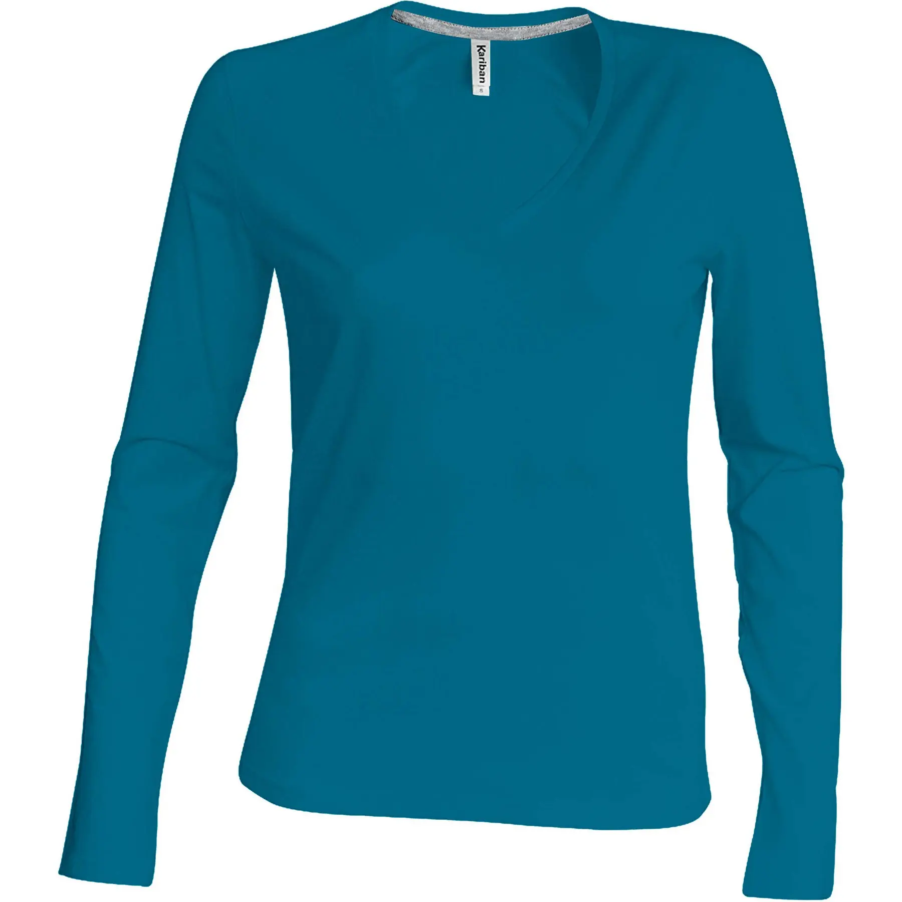 Langarm-T-Shirt Für Frauen Kariban Col V