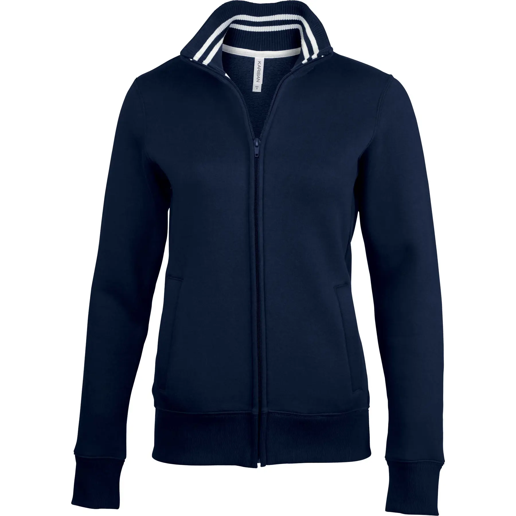 Kariban Noir Sweatshirt Woman Molleton Zippée