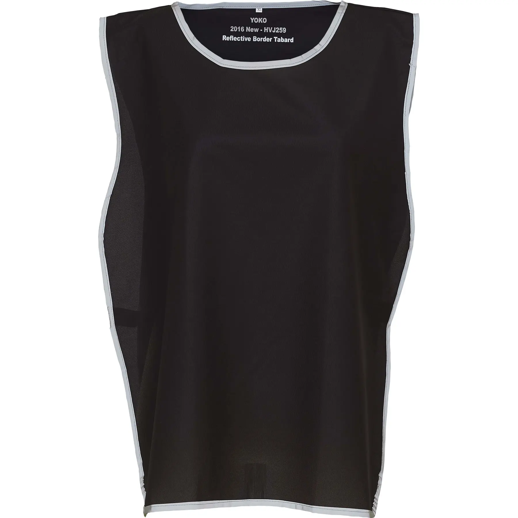 Yoko Chasuble à Bordure Réfléchissante , Noir, Taille 2XL/3XL