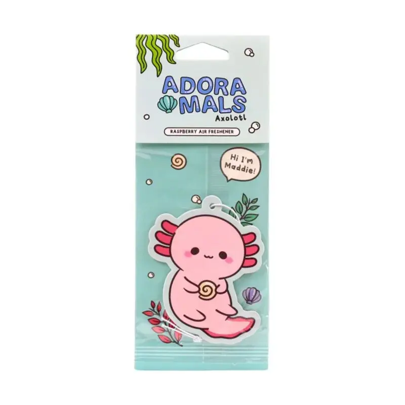 Puckator Unisex Kids Rose Raspberry Hanging Air Freshener Adoramals Maddie L'axolotl
