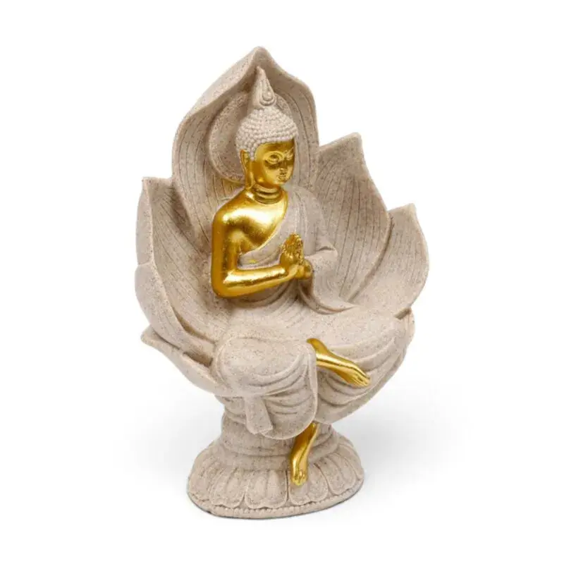 Puckator Beige Figurine Sitting Effect Boudha Thai