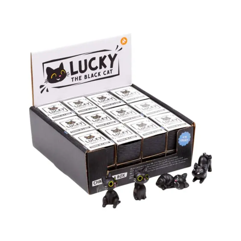 Puckator Multicolore Decorative Cat Figurine In Box Lucky Le Chat Noir