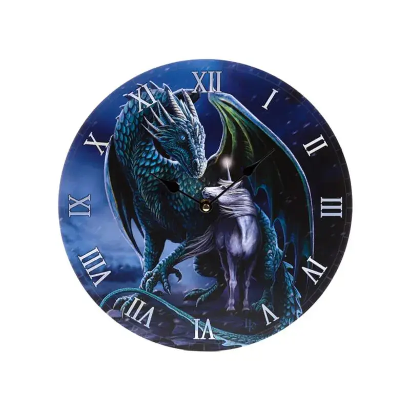 Puckator Multicolore Dragon Protector And Unicorn Clock Lisa Parker