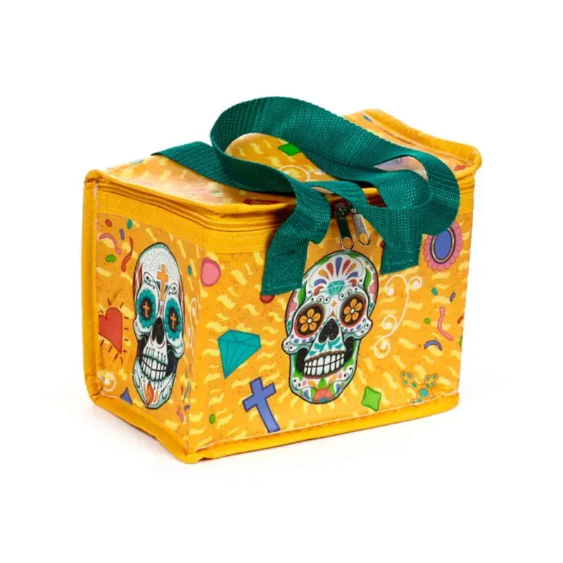 Puckator Unisex Orange Insulated Meal Bag Day Of The Dead