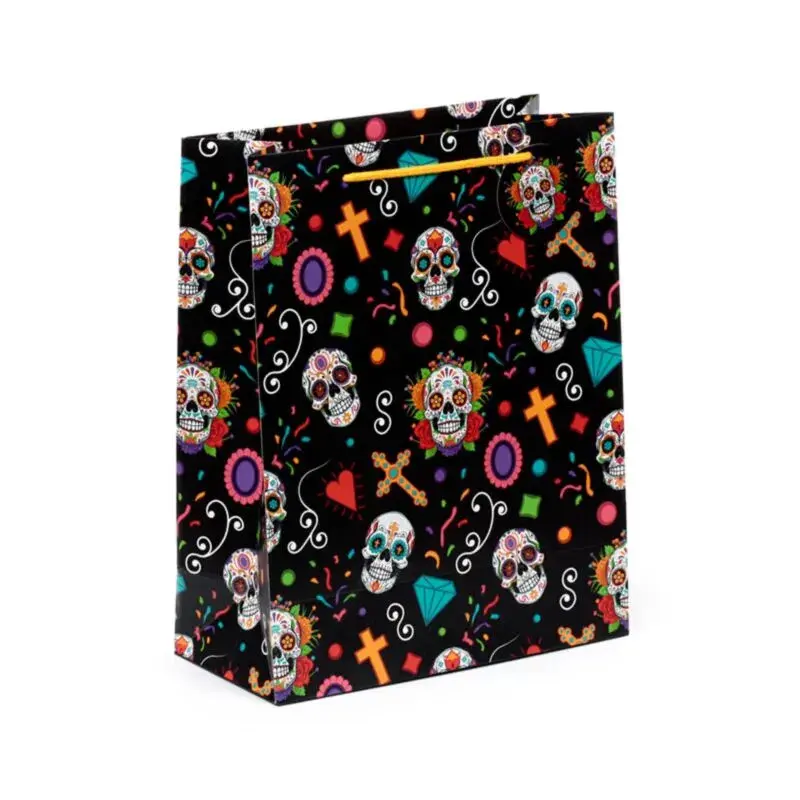 Puckator Unisex Noir Large Gift Bag Day Of The Dead