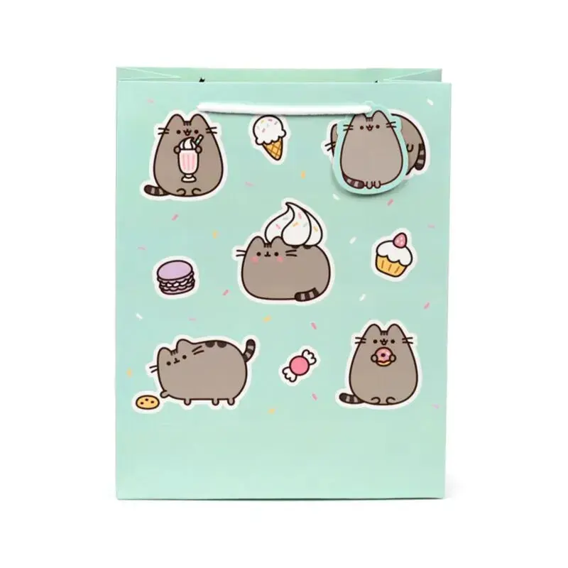 Puckator Unisex Bleu Large Heart Cat Gift Bag Pusheen