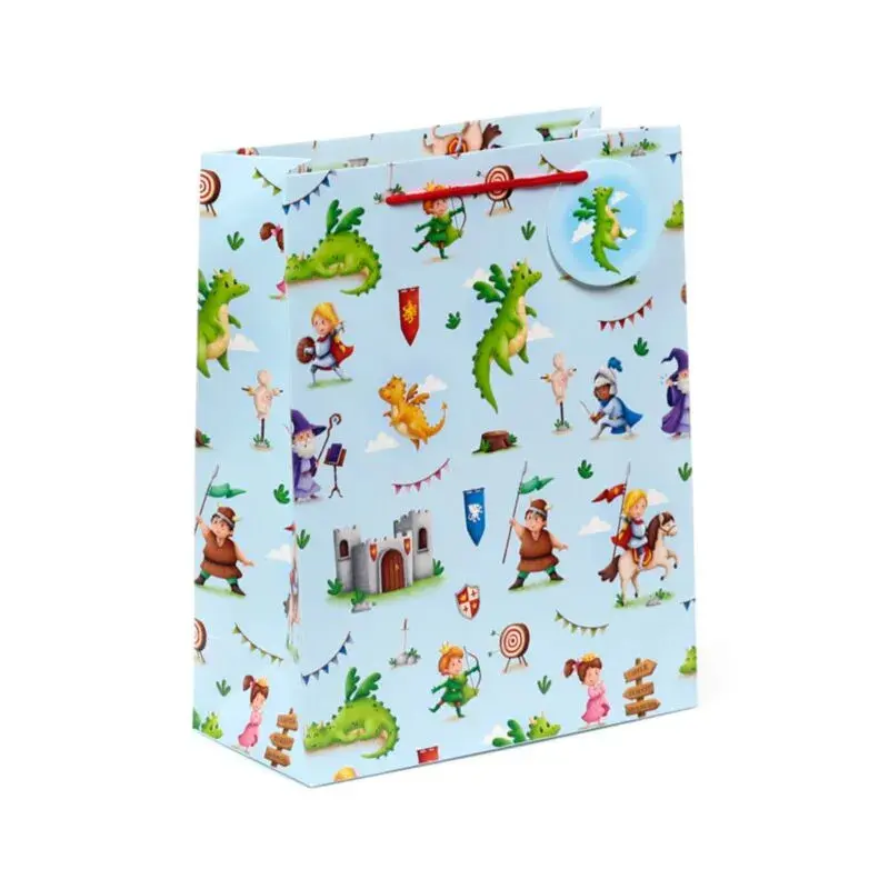 Puckator Unisex Bleu Knight & Dragon Gift Bag Large