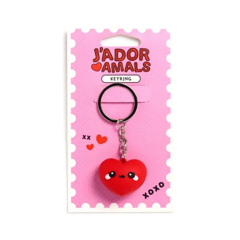 Puckator Unisex Kids Rouge 3D Pvc Keyring Heart J'adoramals