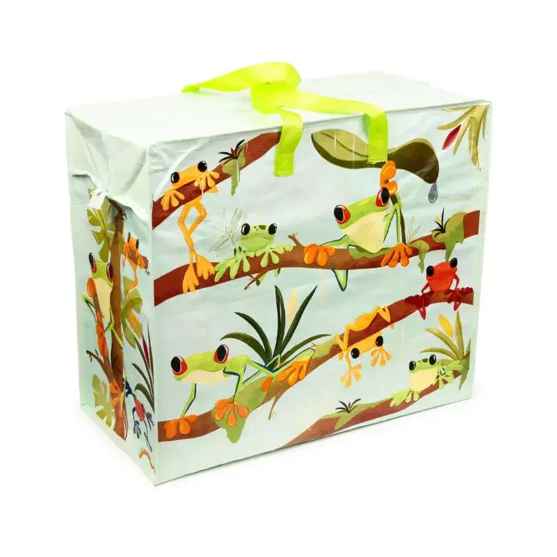 Puckator Unisex Vert Storage Bag Tropical Frogs Grenouilles Tropicales
