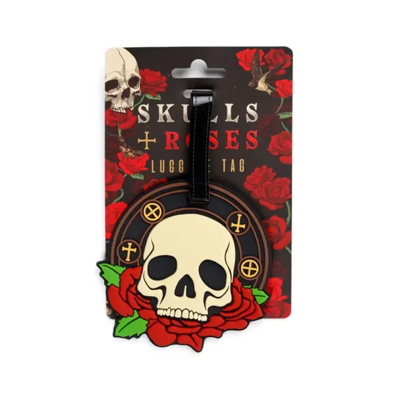 Puckator Unisex Rouge Pvc Luggage Tags Skulls & Roses
