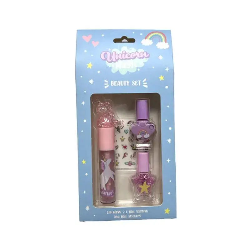 Puckator Multicolore Gloss + Nail Polish Child Unicorn Magic (X4)