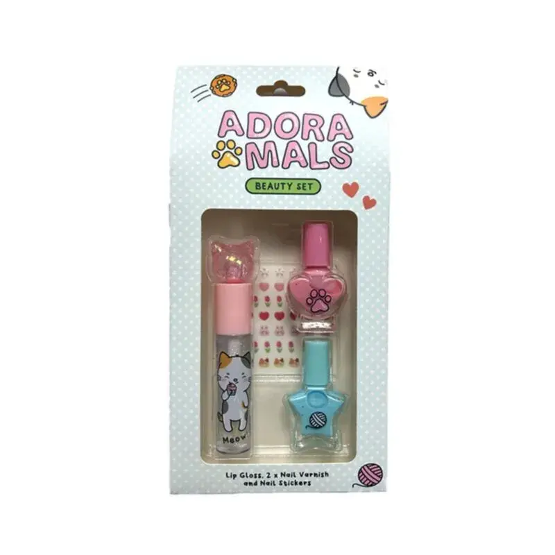 Puckator Multicolore Gloss + Nail Polish Child Adoramals Lola La Minette (X4)