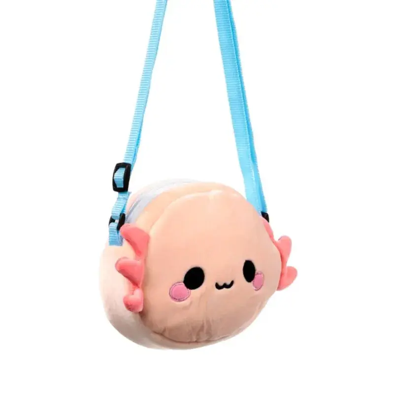 Puckator Unisex Rose Plush Shoulder Bag Adoramals Maddie L'axolotl
