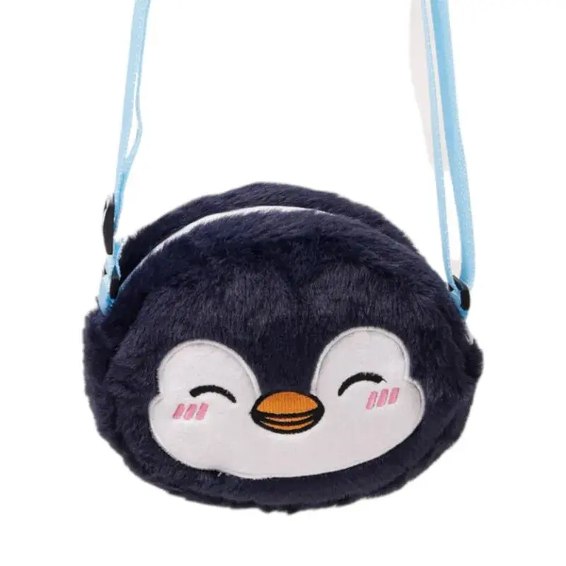 Puckator Unisex Bleu Plush Shoulder Bag Adoramals Nico Le Pingouin
