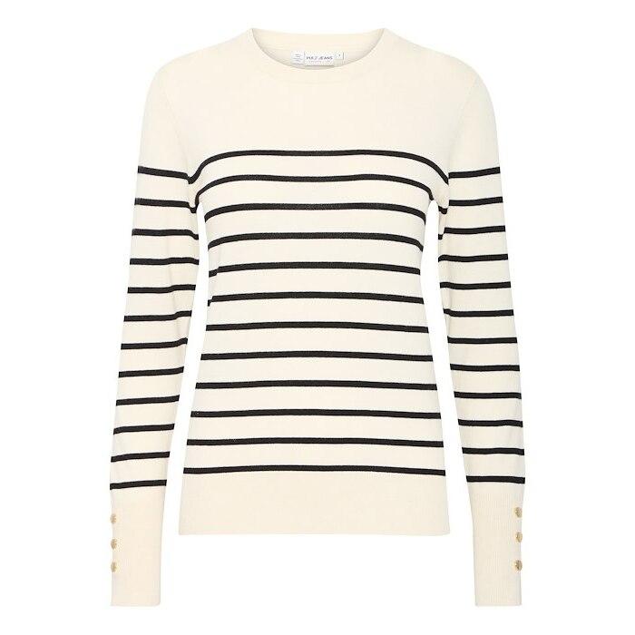 5715749166607 - Gestreifter Damen-Rundhalspullover Sara