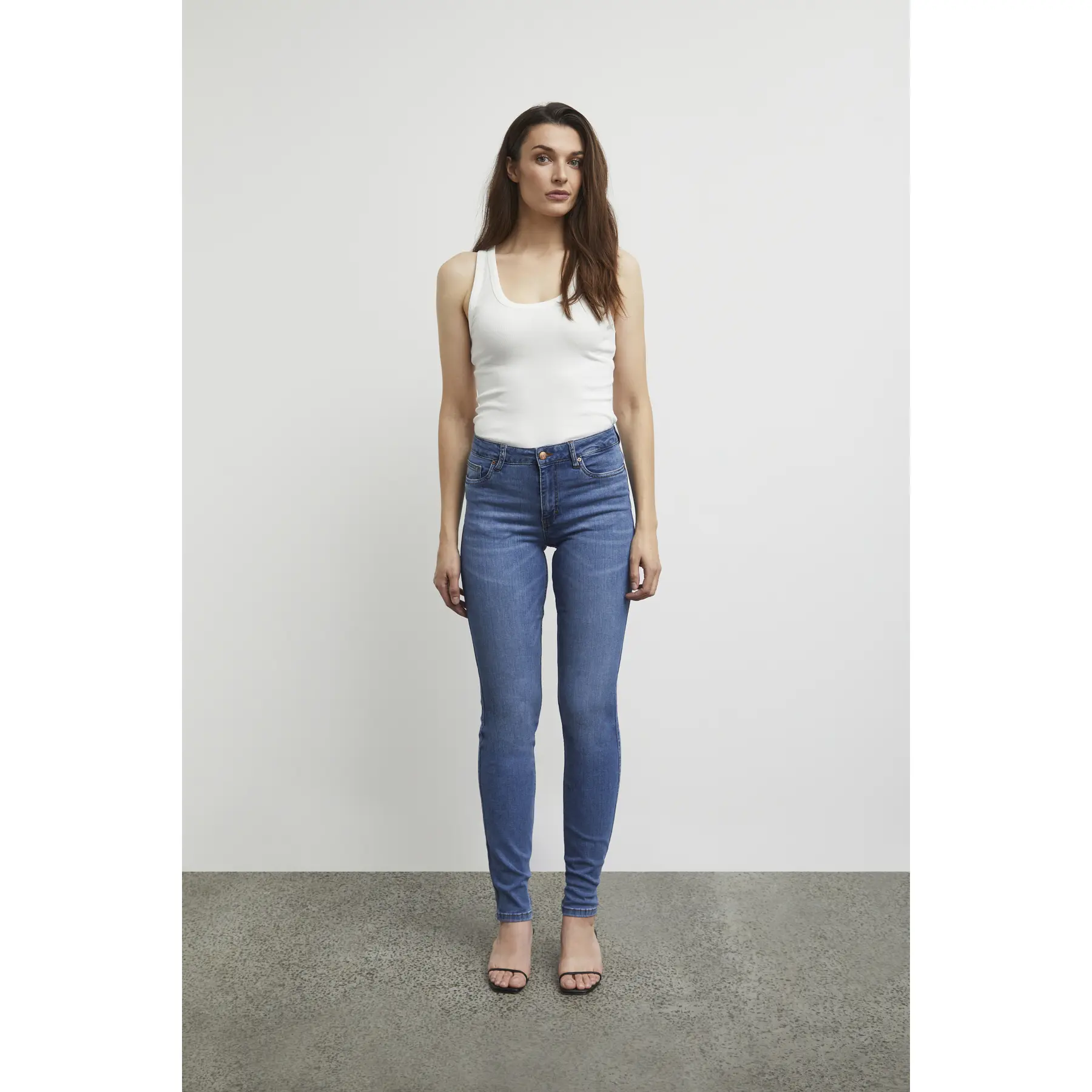 5715295953706 - Jeans mit hoher Taille Damen Emmelina Skinny