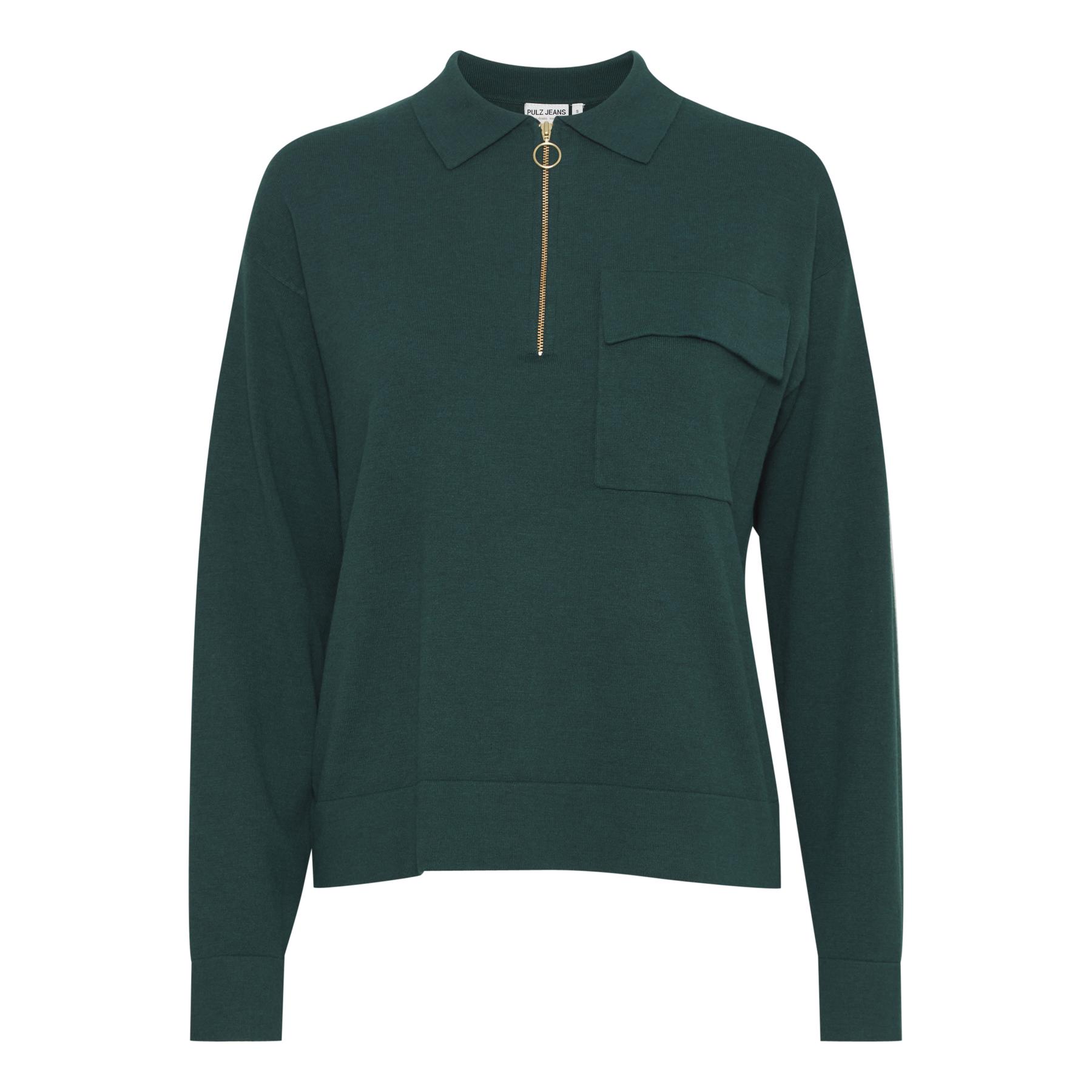 5715372469786 - Damen Polo-Pullover mit Reißverschluss Sara