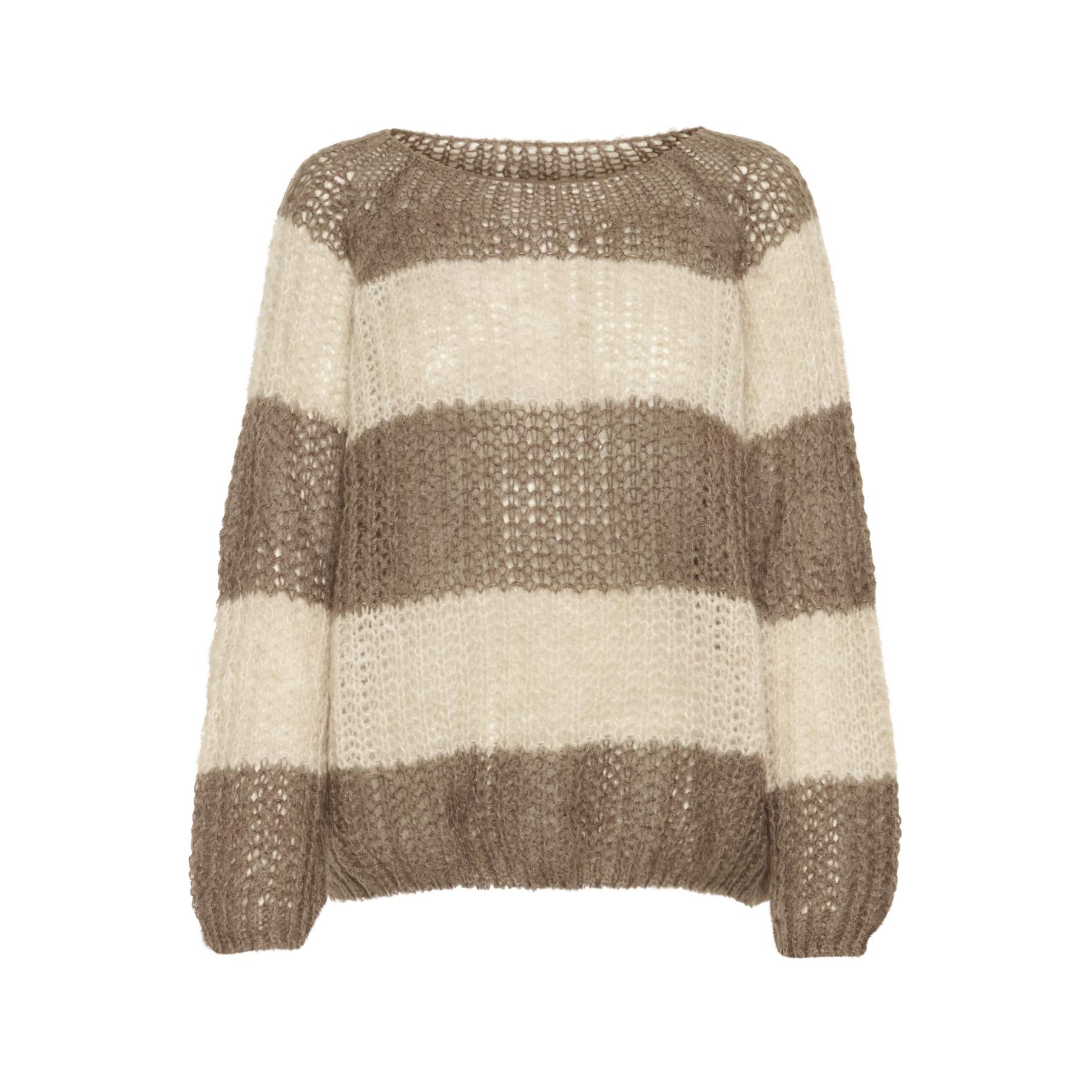 5715574787282 - Gestreifter Pullover mit Rundhalsausschnitt und langen Ärmeln für Damen Peyton