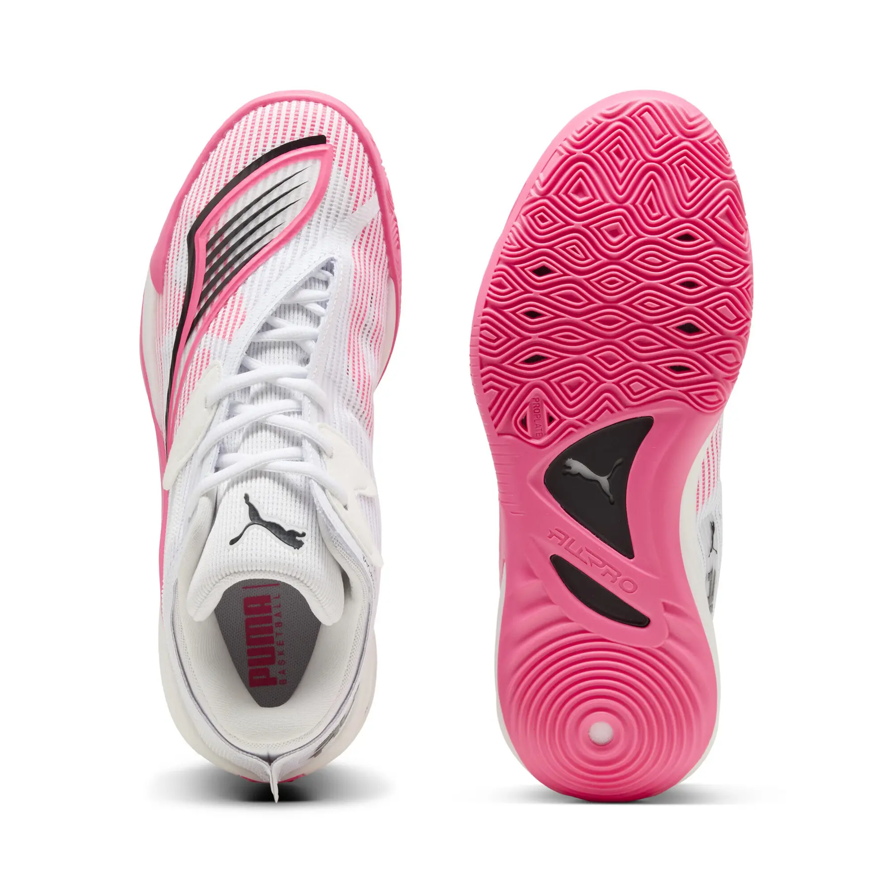 (新品)Puma スポーツシューズ ホワイト/ピンク Basketball shoes Puma All-Pro Nitro 2 | Basket-Center