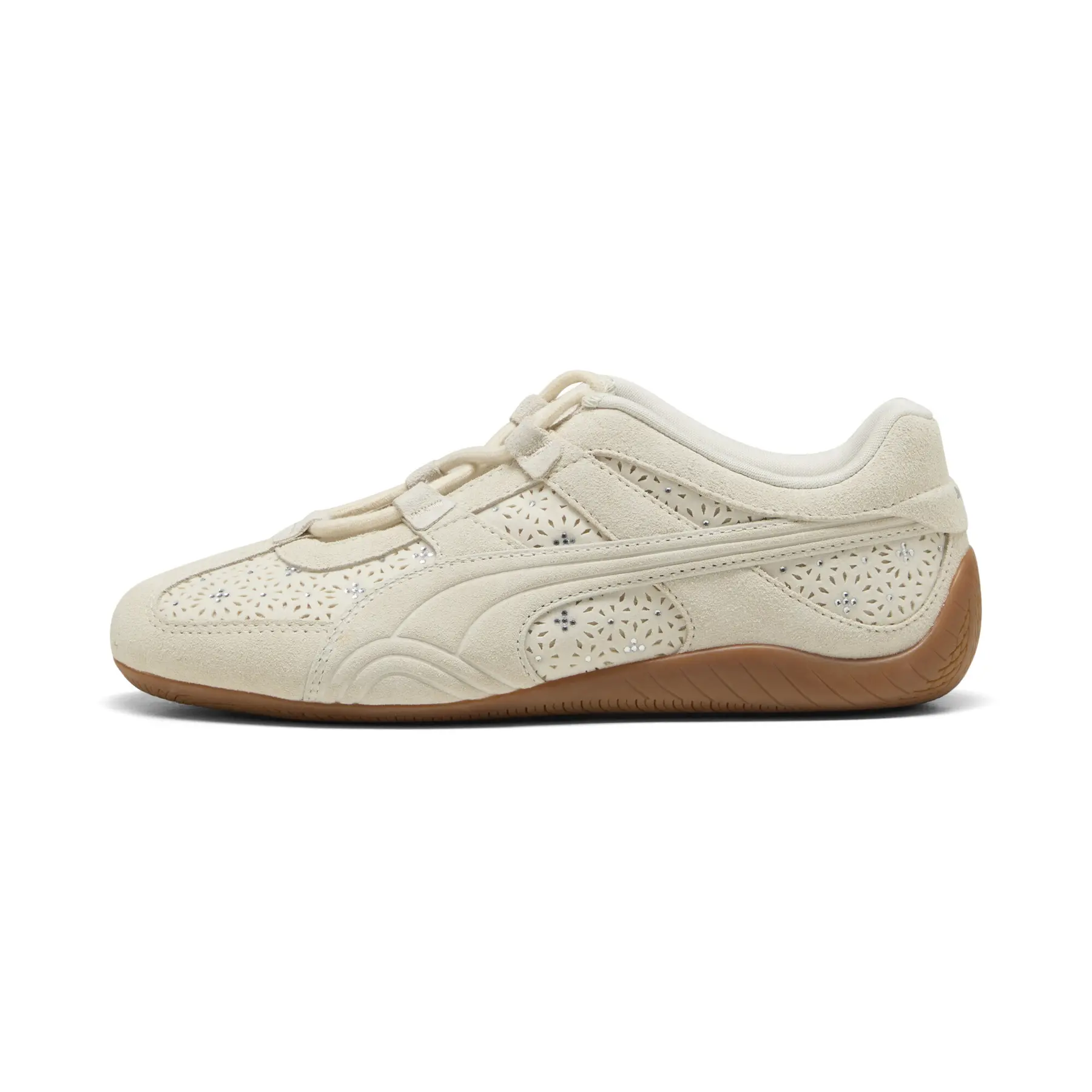 Puma Women's Beige Trainers Speedcat Go Bejewelled