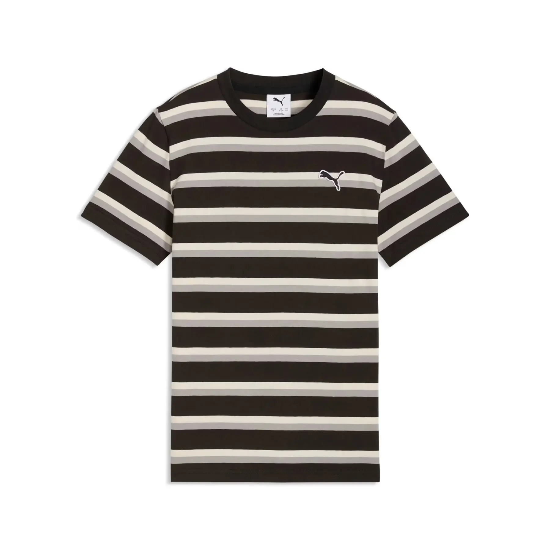 Puma Unisex Kids Noir Children's T-Shirt Ess Striped