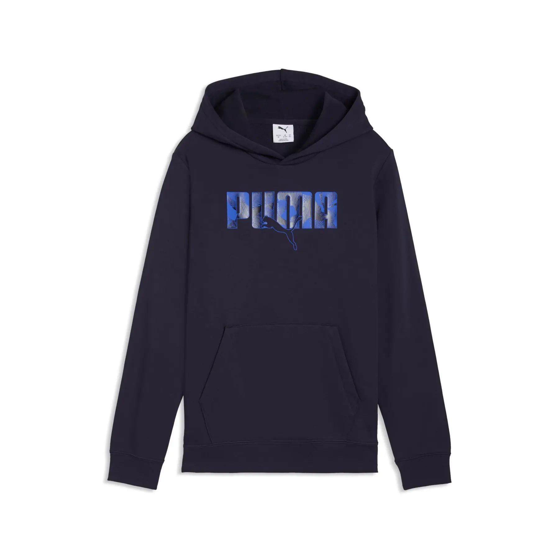Puma Men's Bleu Child Hoodie Ess Logo Story