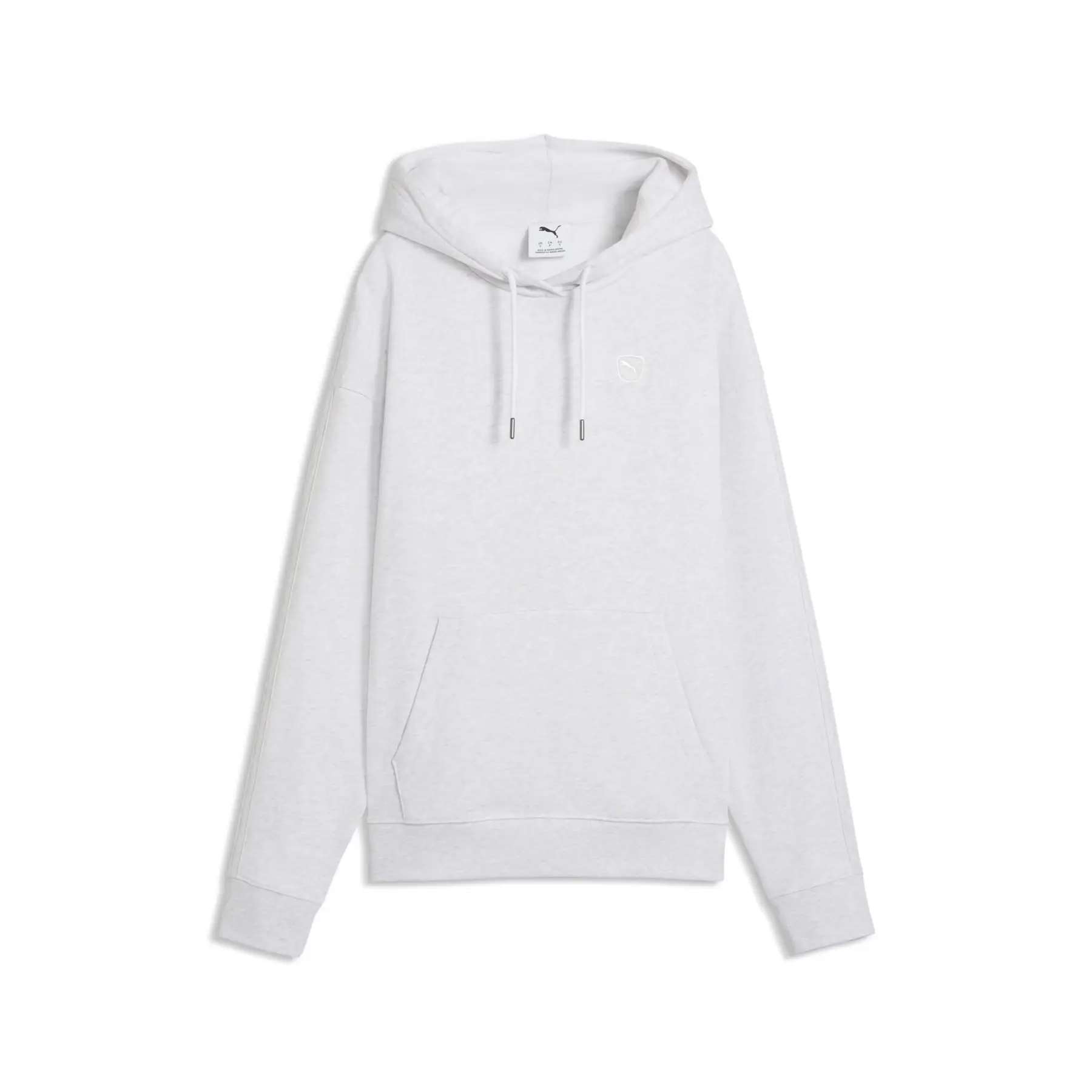 Felpa con cappuccio badge ricamato donna