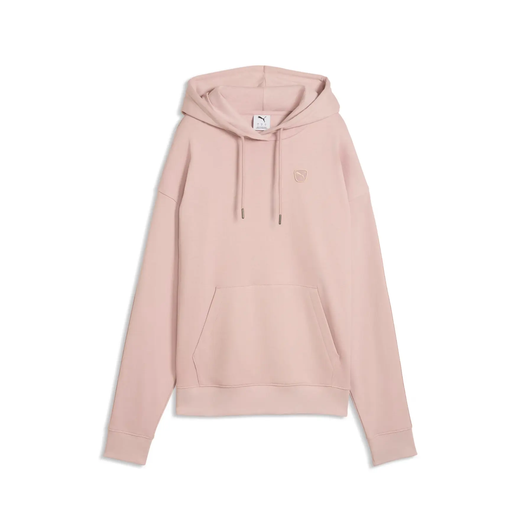 Felpa con cappuccio badge ricamato donna
