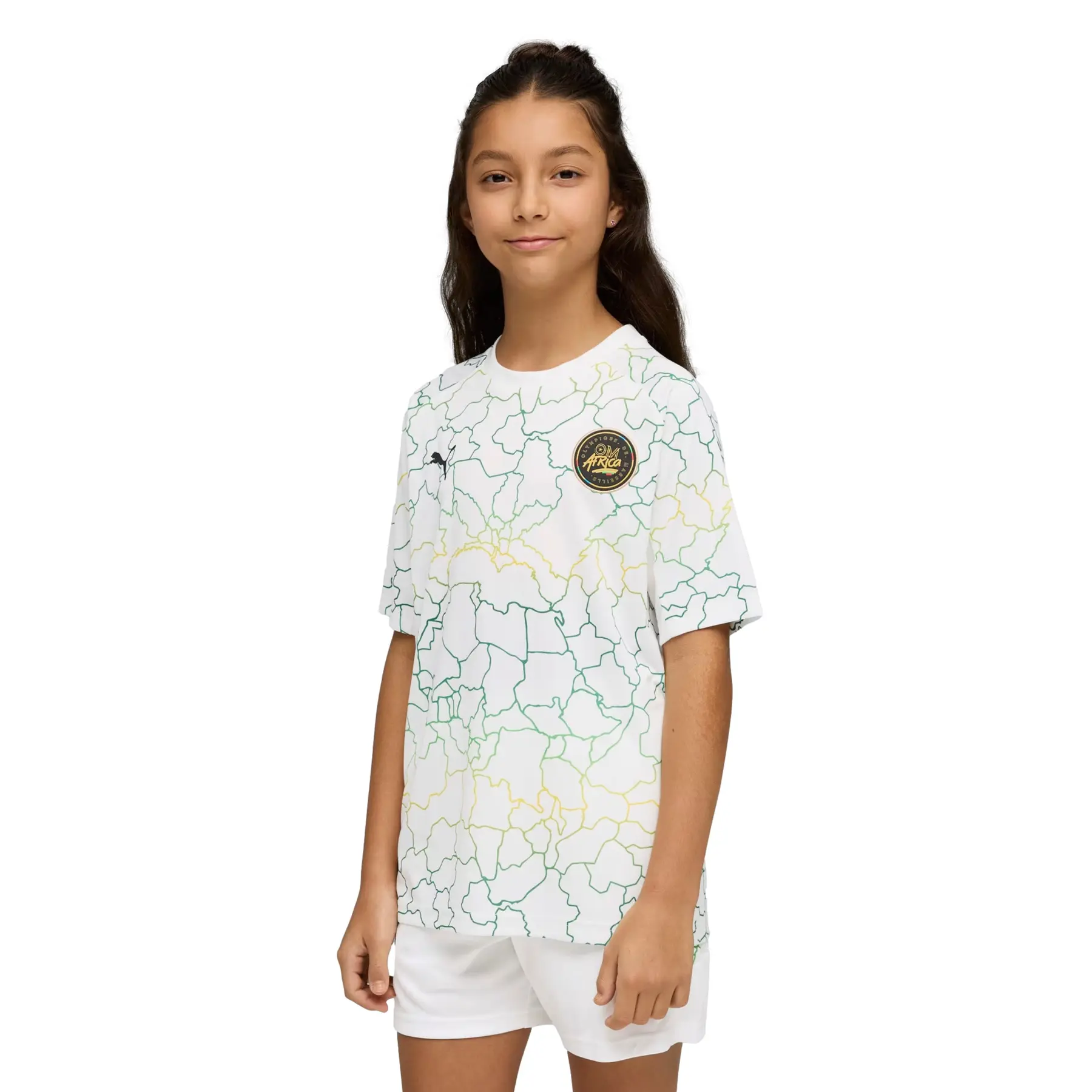 T-Shirt Kinder OM Africa - Blanc - unisex - Size: 8 ans
