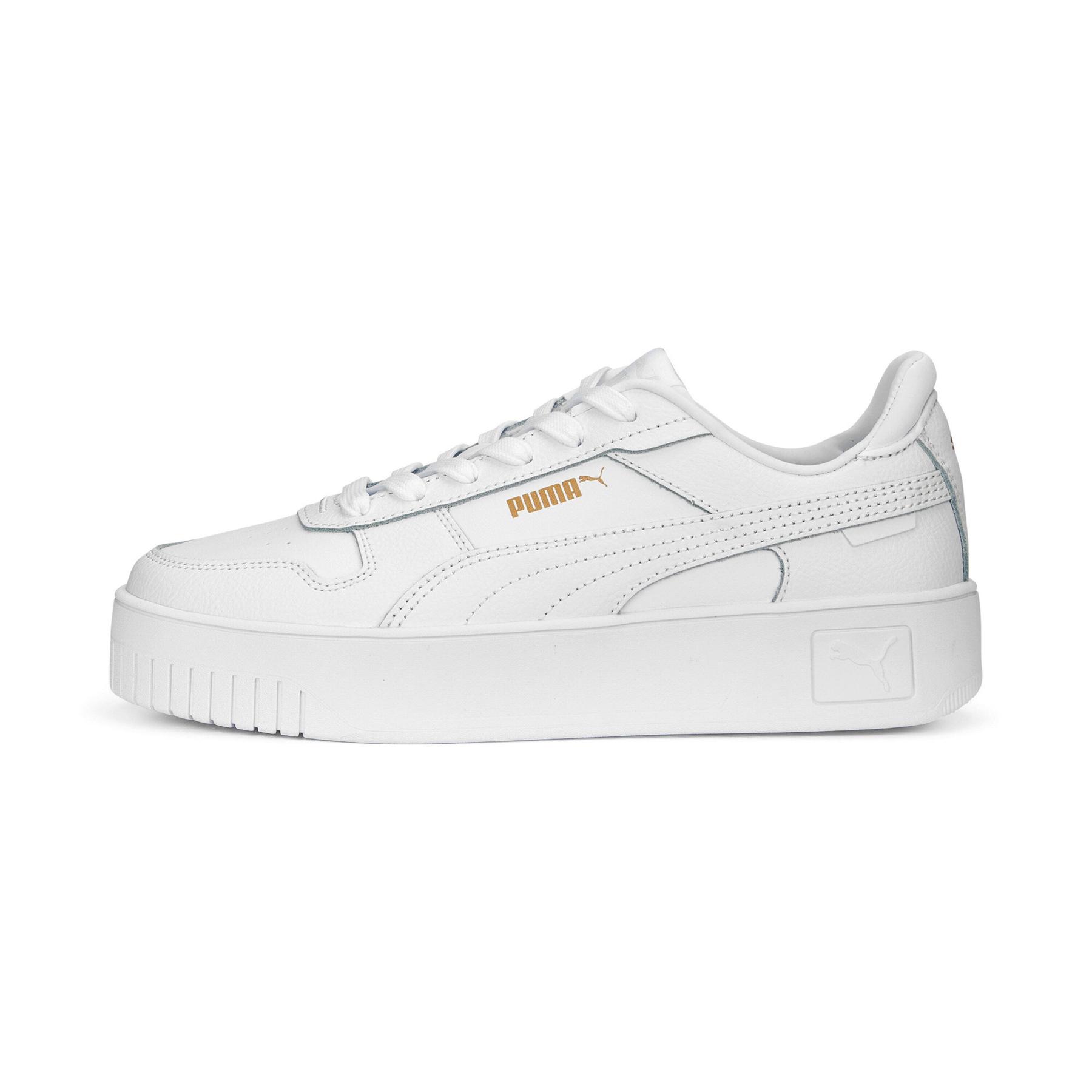 4065452875251 - PUMA® Sneaker Leder Logo für Damen weiß 42