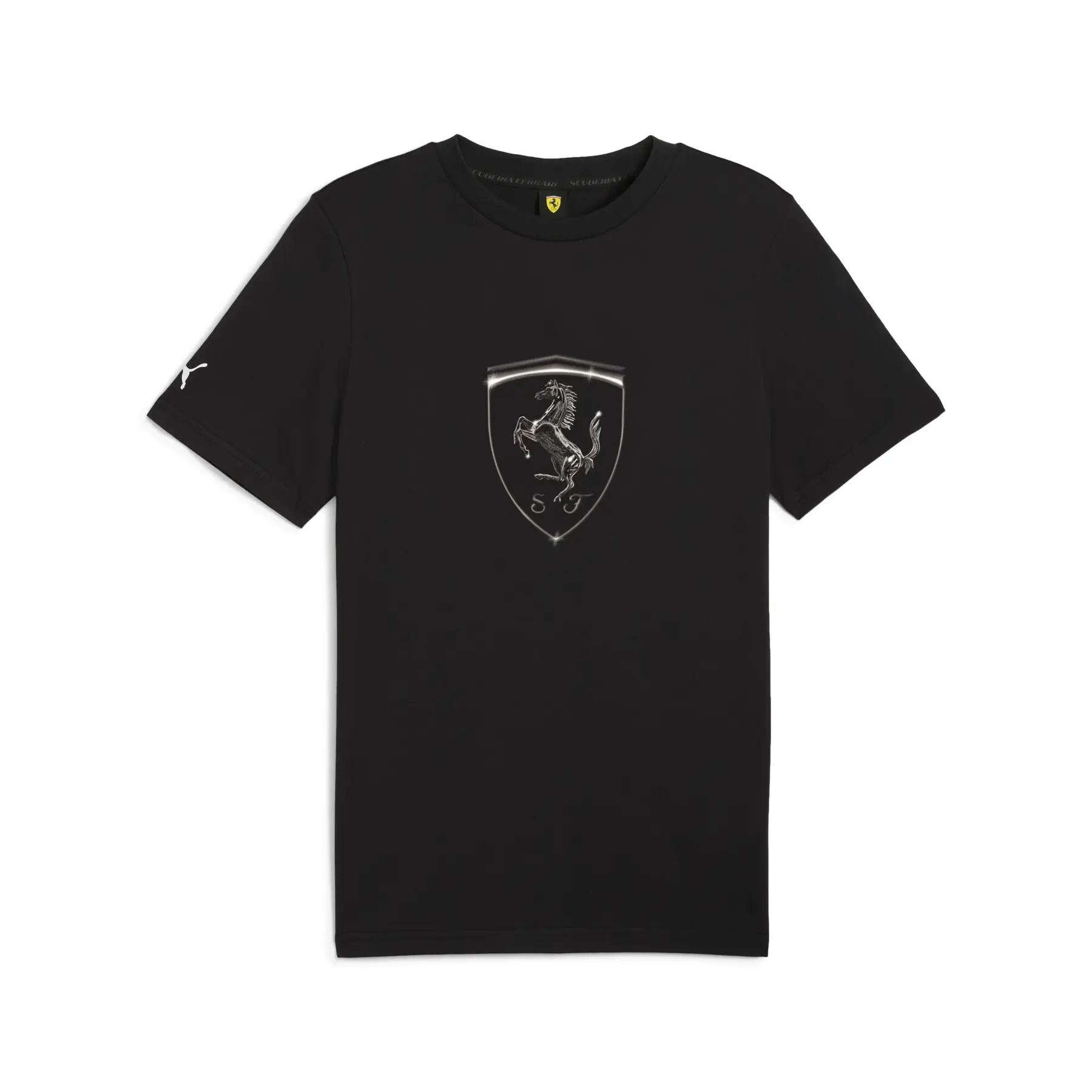 T-Shirt Ferrari Race Tonal Big Shield - Noir - male - Size: XS