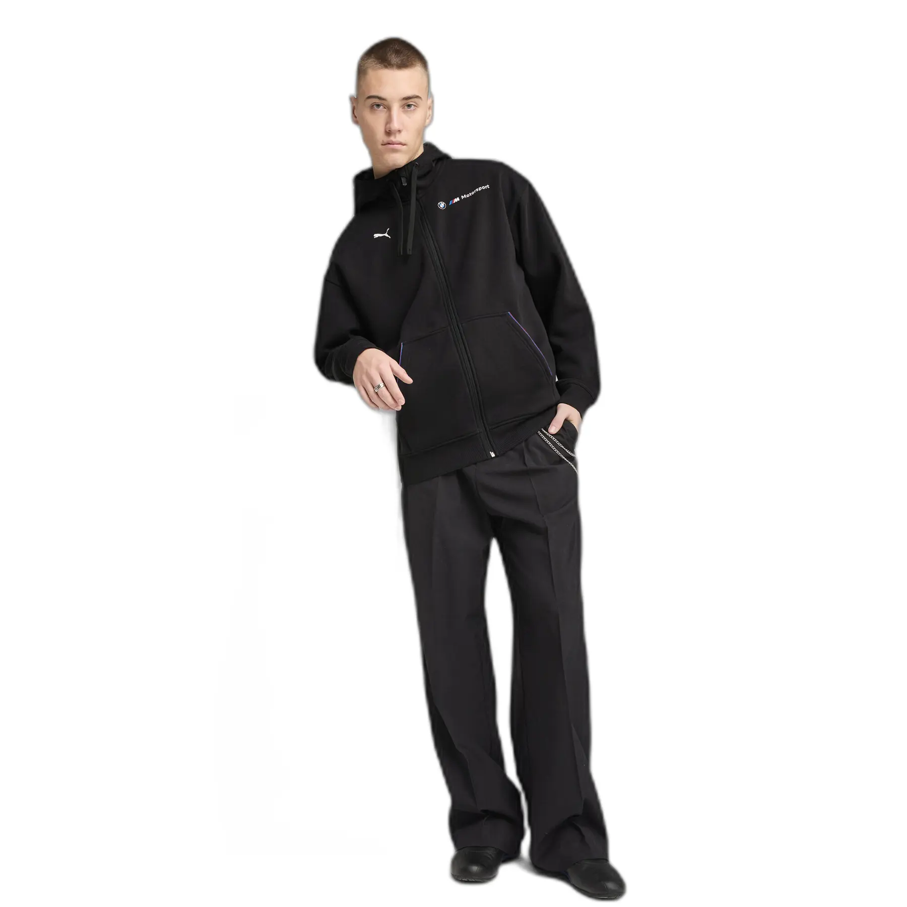 Zip-up hoodie Puma BMW MMS Essentials+ Fleece | Handball-Store