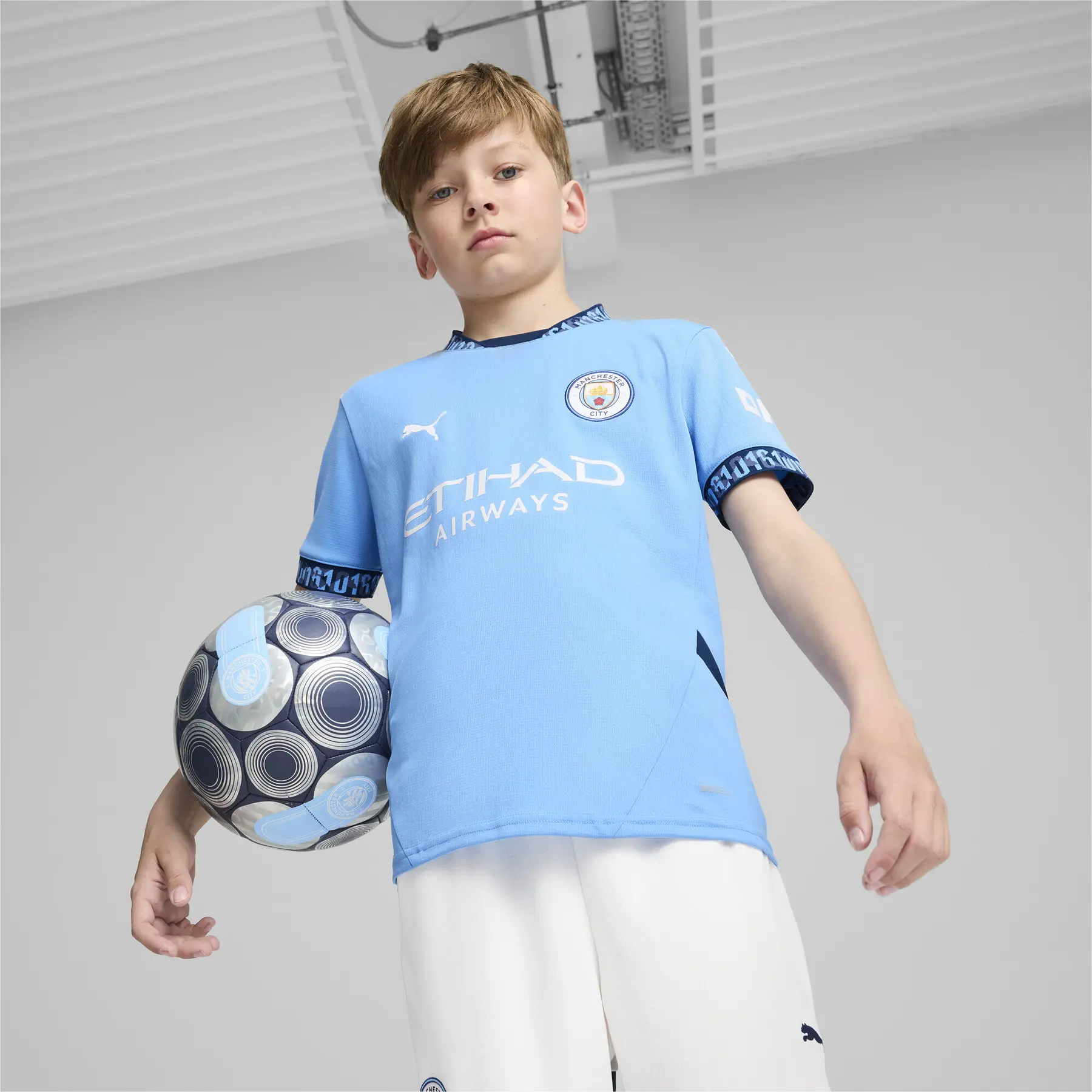 Kit Complet Manchester City Enfant - 9-10 Ans - Domicile - Maillot Et Short - Bleu