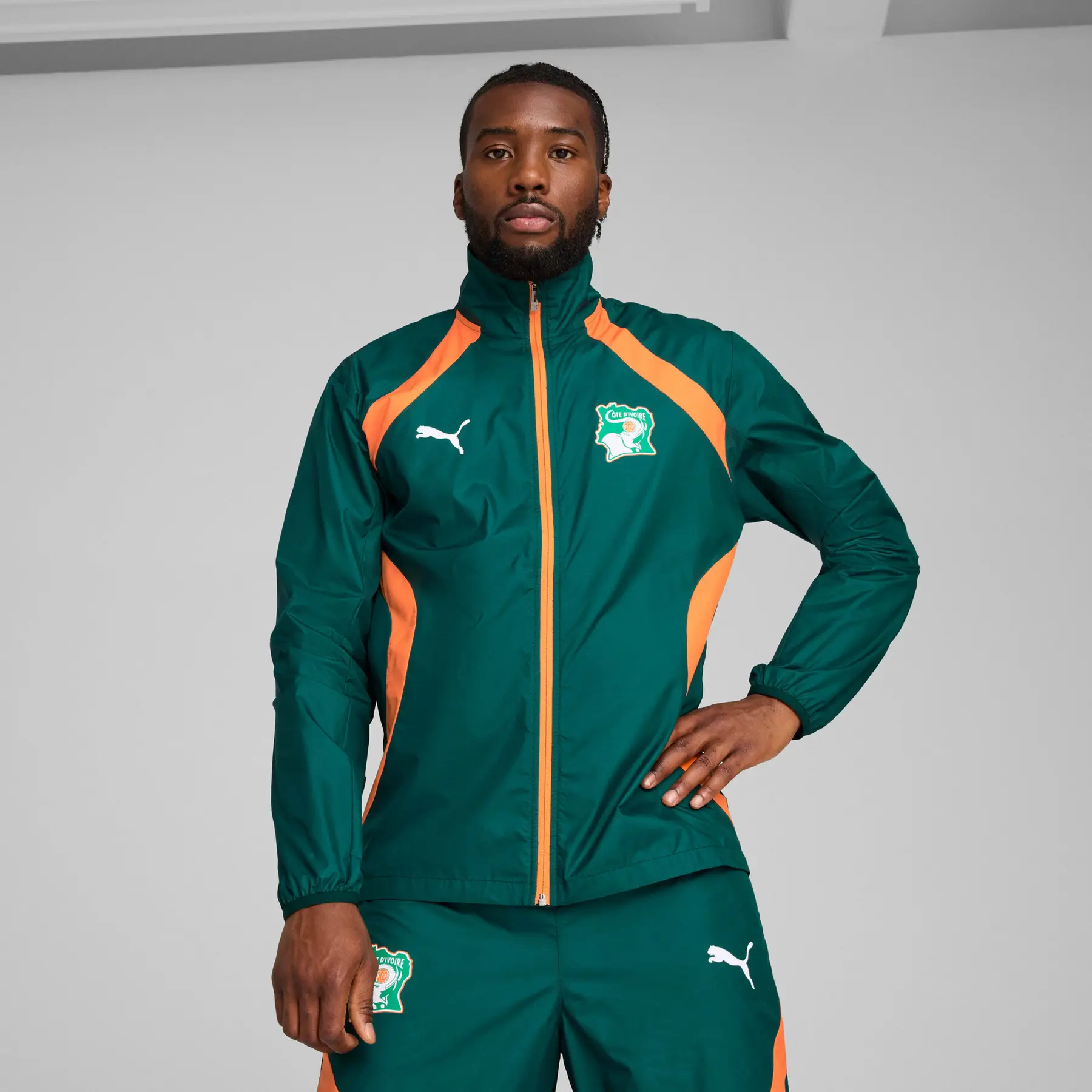 Pre-match tracksuit jacket Côte d'Ivoire CAN 2025 | Foot-Store